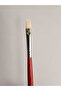 Oil Painting Acrylic Painting Brush - 1 Piece Synthetica No:08 - Long Handle Flat - Red - 2