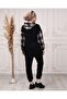 Women's Sleeve Plaid Hooded Tracksuit Set - 7