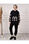 Women's Sleeve Plaid Hooded Tracksuit Set