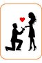 Car Sticker with Love Heart - 18x15 Cm Black - 2