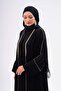 Fabric Dubai Silk Luxury Abaya Gold Double Swaroski Quality Hijab Outerwear for Special Occasions - 6