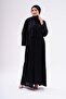 Fabric Dubai Silk Luxury Abaya Black Lace High-Quality Hijab Outerwear for Special Occasions - 4