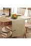 Linen Table Runner - Cappuccino Colored Linen Table Table Runner, Standard Size