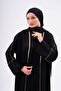 Fabric Dubai Silk Luxury Abaya Gold Double Swaroski Quality Hijab Outerwear for Special Occasions - 7