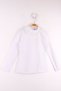Girl's Collar Flower Lace School T-Shirt with Pearls - 6