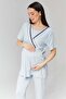 Breastfeeding Featured Dressing Gown Maternity Maternity Pajama Set - 3
