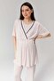 Breastfeeding Featured Dressing Gown Maternity Maternity Pajama Set - 6