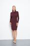 Women's Twisted Collar Long Sleeve Mini Dress