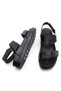 Women's Genuine Leather Daily Velcro Sandals Hifaz Black - 7