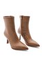 Women's Heeled Boots Pointed Toe Goblet Heel Daily Classic Boots Holes Mink - 5