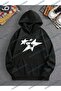 Unisex Spider Star Printed Oversize Hoodie