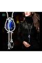 Korean Style Zircon Stone Long Chain Tulip Necklace - 2