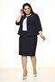 Navy Blue, Plus Size Pencil Skirt - 2