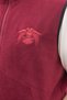 Claret Red Fleece Vest - Two Pockets and Zipper, Eagle Embroidery - 6
