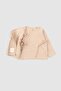 Organic Cotton Muslin Double Breasted Baby Set Beige - 4