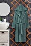 طقم رداء حمام كبير الحجم بغطاء للرأس من Quina Green Tile - 3