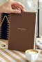 A5 15X21 cm Spiral Linen Notepad Brown - 2