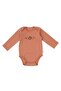 Long Sleeve Adjustable Snap-On Bodysuit Pink Organic Cotton Planet Gusto