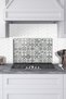 Mosaic Patterned Glass Stove Protector - Tempered and Rhodiated for Kitchen Built-In and Countertop