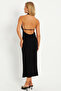 Black Midi Christmas Dress - Backless Degaje Gc177 - 5