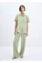 Elastic waistband wideleg pants - 2