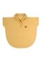 Children's Jacquard Poncho Yellow Organic Cotton - 2
