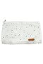 Organic Cotton Liquid Proof Zippered Handbag Cosmos White