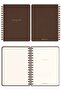 A5 15X21 cm Spiral Linen Notepad Brown - 6