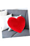 Red Decorative Plush Heart Pillow - 3