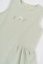 Bamboo Flower Embroidered Children's Blouse Green - 3