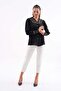 Plus Size Guipure Lace Women's Crepe Shirt - G0053 - 6