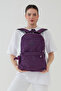 Unisex Crinkle Waterproof Fabric Large Size Multi-Compartment School and Travel Backpack Rosso Collina Purple - 3