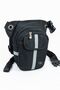Multi-Eye Waterproof Velcro Gray Stripe Black Waist Leg Shoulder Motorcycle Courier Bag Bodybag 4963 - 4