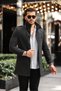Men's Slim Fit Long Cashmere Coat - 3