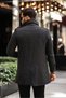 Men's Slim Fit Long Cashmere Coat - 5