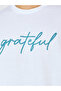 Oversized Grateful Text Print T-Shirt - 3
