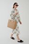 Rosso Collina Brown Straw Round Rope Strap Beach Bag Jute Fabric New Season - 6