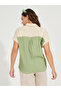 Textured Color Block Shirt with Turn-Up Sleeve - 4
