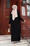 Women's Hijab Clothing Shirt Collar Skirt with Slit and Buttoned Front Dress with Pantalon Double Set - 4
