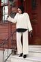 Women's Islamic Clothing Ribbed Patterned and Crew Neck Spanish Sleeve Tunic Knitwear Pantalon Double Set - 7