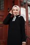 Women's Hijab Clothing Shirt Collar Skirt with Slit and Buttoned Front Dress with Pantalon Double Set - 5