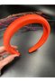 Bym358 Orange Satin Hair Crown Hand Sewing Soft Women's Hair Accessory - 2