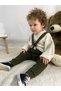 Unisex Cross-Strapped Adjustable Length Flexible Knitwear Salopet Overalls for Baby - 2