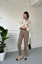 Wide Leg and Belted Trousers - Khaki - 5