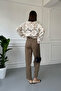 Wide Leg and Belted Trousers - Khaki - 6