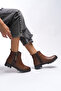 Elislaena Women's Zippered Boots 0012101 Tan Skin - 5