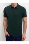 Dark Green Polo Collar Short Sleeve Children's Teenager School T-Shirt