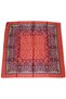 Pomegranate Flower Colored Square Cut Scarf - 90X90 Vivid and Stylish Accessory - 7