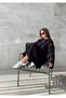 Women's Black Hair Braid Detailed Knitwear Dress - Stylish and Comfortable - 7