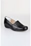 Edik Shoes for Daily and Mother Genuine Leather Lining Heel Cushioned System N119 Black